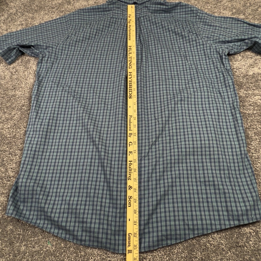 LL Bean Shirt Mens Blue Plaid Kennebunk Sport Button Down XLT Wrinkle Resistant - Picture 7 of 7